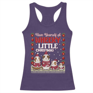 Christmas Guinea Pig Lover Racerback Tank Top Have Yourself A Wheeky Little TS12 Purple Print Your Wear