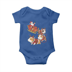 Funny Christmas Guinea Pig Lover Gift Baby Onesie Santa Pig Sleigh Crew TS12 Royal Blue Print Your Wear