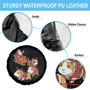 Funny Christmas Guinea Pig Lover Gift Spare Tire Cover Santa Pig Sleigh Crew TS12 Print Your Wear