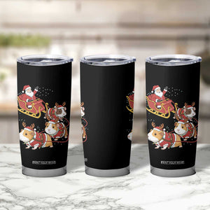 Funny Christmas Guinea Pig Lover Gift Tumbler Cup Santa Pig Sleigh Crew TS12 Print Your Wear