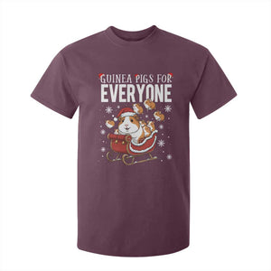 Christmas Guinea Pigs For Everyone T Shirt For Kid Funny Cavy Lover Gift TS12 Maroon Print Your Wear