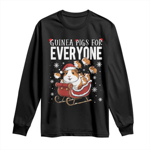 Christmas Guinea Pigs For Everyone Long Sleeve Shirt Funny Cavy Lover Gift TS12 Black Print Your Wear