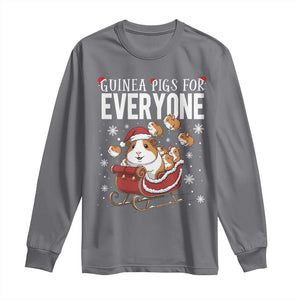 Christmas Guinea Pigs For Everyone Long Sleeve Shirt Funny Cavy Lover Gift TS12 Charcoal Print Your Wear