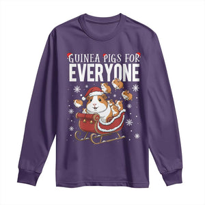 Christmas Guinea Pigs For Everyone Long Sleeve Shirt Funny Cavy Lover Gift TS12 Purple Print Your Wear