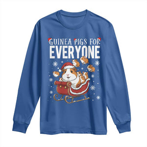 Christmas Guinea Pigs For Everyone Long Sleeve Shirt Funny Cavy Lover Gift TS12 Royal Blue Print Your Wear