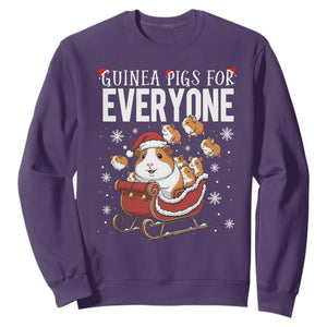 Christmas Guinea Pigs For Everyone Sweatshirt Funny Cavy Lover Gift TS12 Purple Print Your Wear