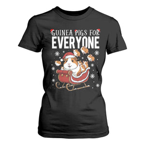 Christmas Guinea Pigs For Everyone T Shirt For Women Funny Cavy Lover Gift TS12 Black Print Your Wear