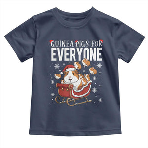 Christmas Guinea Pigs For Everyone Toddler T Shirt Funny Cavy Lover Gift TS12 Navy Print Your Wear