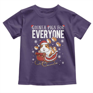 Christmas Guinea Pigs For Everyone Toddler T Shirt Funny Cavy Lover Gift TS12 Purple Print Your Wear