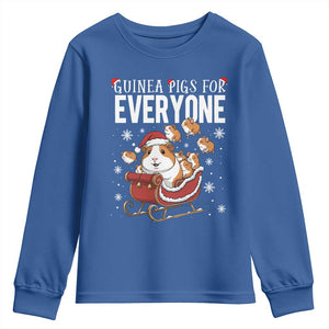 Christmas Guinea Pigs For Everyone Youth Sweatshirt Funny Cavy Lover Gift TS12 Royal Blue Print Your Wear