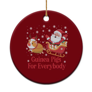 Guinea Pigs For Everybody Ceramic Ornament Funny Xmas Gift TS12 1pc Red Print Your Wear