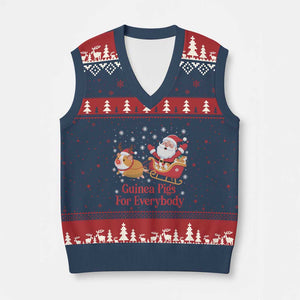 Guinea Pigs For Everybody V-Neck Knit Sweater Vest Funny Xmas Gift TS12 Navy Red Print Your Wear