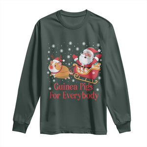 Guinea Pigs For Everybody Long Sleeve Shirt Funny Xmas Gift TS12 Dark Forest Green Print Your Wear