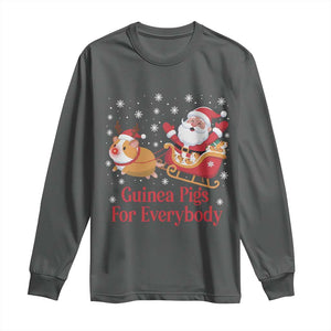 Guinea Pigs For Everybody Long Sleeve Shirt Funny Xmas Gift TS12 Dark Heather Print Your Wear