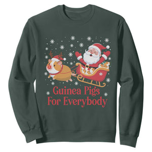 Guinea Pigs For Everybody Sweatshirt Funny Xmas Gift TS12 Dark Forest Green Print Your Wear