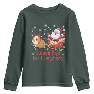 Guinea Pigs For Everybody Youth Sweatshirt Funny Xmas Gift TS12 Dark Forest Green Print Your Wear