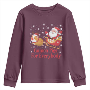 Guinea Pigs For Everybody Youth Sweatshirt Funny Xmas Gift TS12 Maroon Print Your Wear