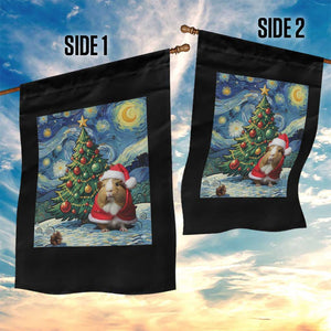 Santa Guinea Pig Starry Night Inspired Garden Flag Funny Christmas Gift TS12 Print Your Wear