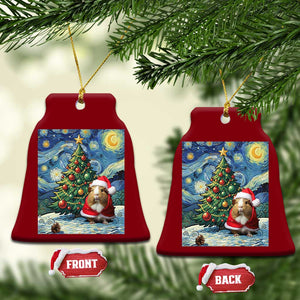 Santa Guinea Pig Starry Night Inspired Ceramic Ornament Funny Christmas Gift TS12 Print Your Wear