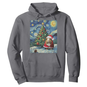 Santa Guinea Pig Starry Night Inspired Hoodie Funny Christmas Gift TS12 Charcoal Print Your Wear