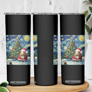 Santa Guinea Pig Starry Night Inspired Skinny Tumbler Funny Christmas Gift TS12 Print Your Wear