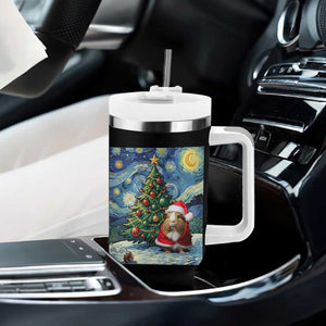 Santa Guinea Pig Starry Night Inspired Tumbler With Handle Funny Christmas Gift TS12 Print Your Wear