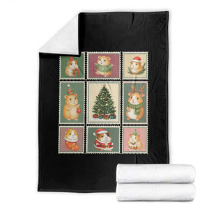 Tis The Season To Be Wheeky Throw Blanket Christmas Guinea Pig Gift TS12 Black Print Your Wear