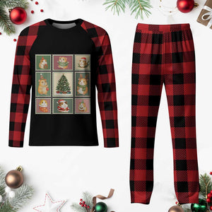 Tis The Season To Be Wheeky Plaid Pajama Set Christmas Guinea Pig Gift TS12 Buffalo Plaid Print Your Wear