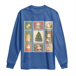 Tis The Season To Be Wheeky Long Sleeve Shirt Christmas Guinea Pig Gift TS12 Royal Blue Print Your Wear