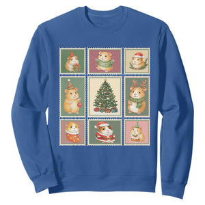 Tis The Season To Be Wheeky Sweatshirt Christmas Guinea Pig Gift TS12 Royal Blue Print Your Wear