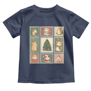 Tis The Season To Be Wheeky Toddler T Shirt Christmas Guinea Pig Gift TS12 Navy Print Your Wear