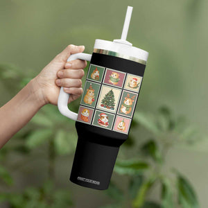 Tis The Season To Be Wheeky Tumbler With Handle Christmas Guinea Pig Gift TS12 Print Your Wear