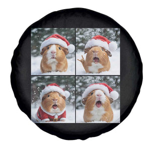 Funny Guinea Pig With Santa Hat Photobooth Spare Tire Cover Christmas Gift TS12 Print Your Wear