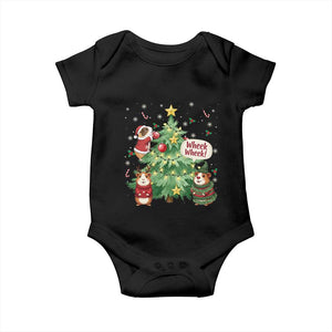 Wheek Wheek Guinea Pig Christmas Outfit Baby Onesie Cavy Lover Gift TS12 Black Print Your Wear