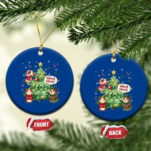 Wheek Wheek Guinea Pig Christmas Outfit Ceramic Ornament Cavy Lover Gift TS12 1pc Blue Print Your Wear