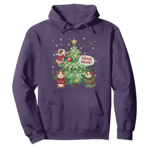 Wheek Wheek Guinea Pig Christmas Outfit Hoodie Cavy Lover Gift TS12 Purple Print Your Wear