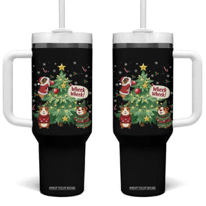 Wheek Wheek Guinea Pig Christmas Outfit Tumbler With Handle Cavy Lover Gift TS12 One Size: 40 oz Black Print Your Wear