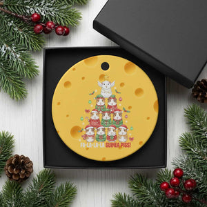 Fa La La La Guinea Pigs Ceramic Ornament Funny Christmas Cavy Lover Gift TS12 1pc Yellow Cheese Print Your Wear