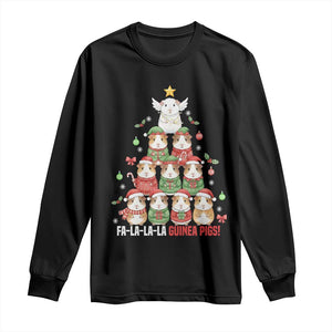 Fa La La La Guinea Pigs Long Sleeve Shirt Funny Christmas Cavy Lover Gift TS12 Black Print Your Wear
