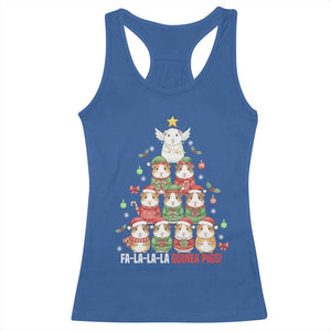 Fa La La La Guinea Pigs Racerback Tank Top Funny Christmas Cavy Lover Gift TS12 Royal Blue Print Your Wear