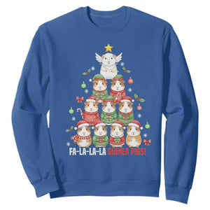 Fa La La La Guinea Pigs Sweatshirt Funny Christmas Cavy Lover Gift TS12 Royal Blue Print Your Wear