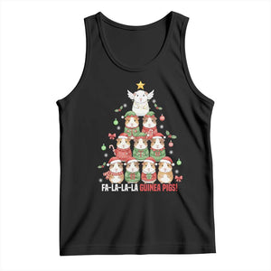 Fa La La La Guinea Pigs Tank Top Funny Christmas Cavy Lover Gift TS12 Black Print Your Wear