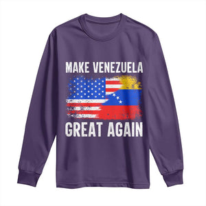 Make Venezuela Great Again Long Sleeve Shirt Political Gift TS12 Purple Print Your Wear