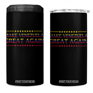 International Venezuela Gifts 4 in 1 Can Cooler Tumbler Make Venezuela Great Again TS12 One Size: 16 oz Black Print Your Wear