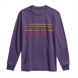 International Venezuela Gifts Long Sleeve Shirt Make Venezuela Great Again TS12 Purple Print Your Wear