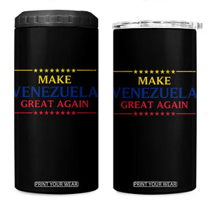 Venezuela Libre 4 in 1 Can Cooler Tumbler Make Venezuela Great Again TS12 One Size: 16 oz Black Print Your Wear
