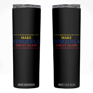 Venezuela Libre Skinny Tumbler Make Venezuela Great Again TS12 Black Print Your Wear