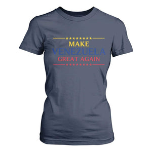 Venezuela Libre T Shirt For Women Make Venezuela Great Again TS12 Navy Print Your Wear