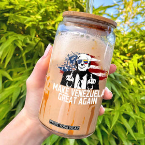 MVGA Make Venezuela Great Again Glass Can Funny Political Gift TS12 Black Print Your Wear