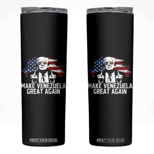 MVGA Make Venezuela Great Again Skinny Tumbler Funny Political Gift TS12 Black Print Your Wear